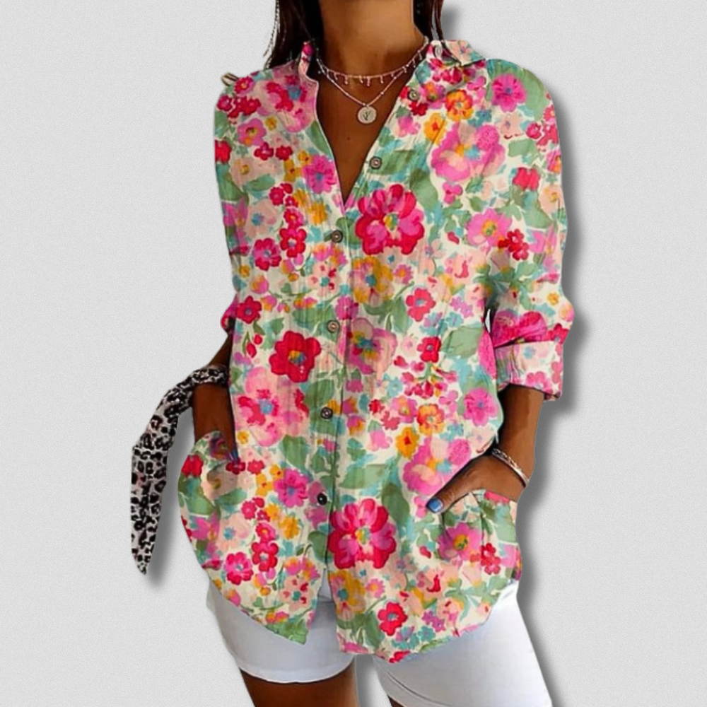 Fallon | Camicia di Bottoni a maniche lunghe con Stampa Floreale