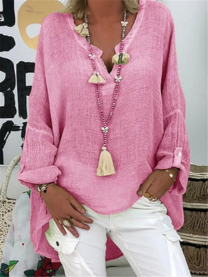 Caelina - Camicia Basic a maniche lunghe