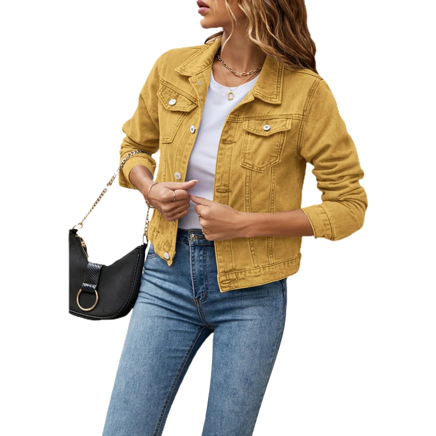 Charlotte | Giacca in denim con bottoni