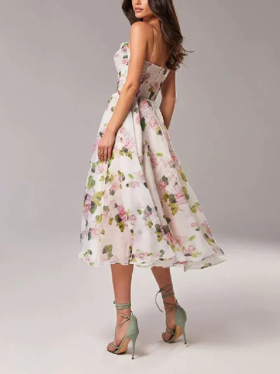 Emilia | Abito Elegante Senza maniche Stampato