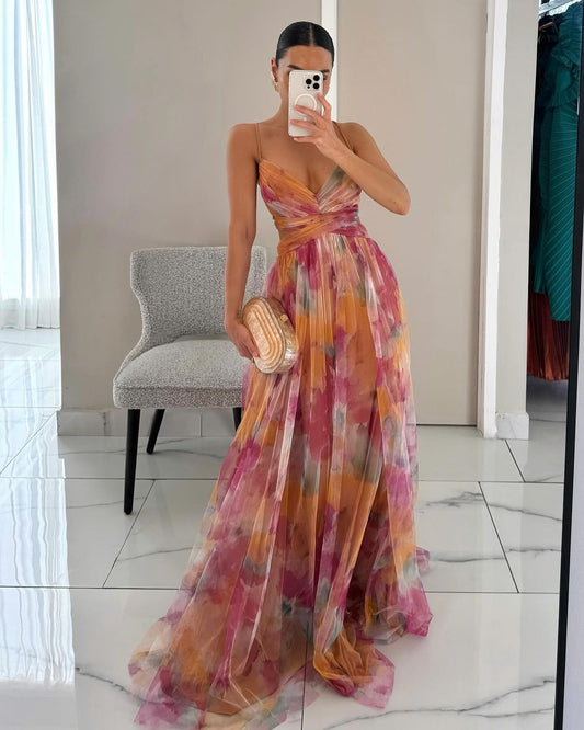Jennifer | Abito maxi Floreale Elegante