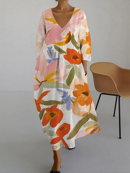 Wren - Abito fluido con Stampato di Fiori frescas elegante