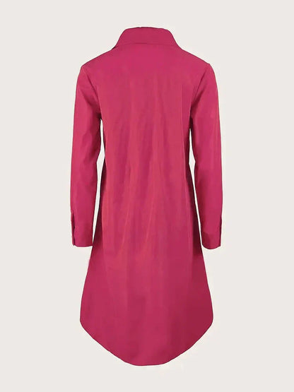 Vireya - Abito midi con Collo di Camicia e Tasca
