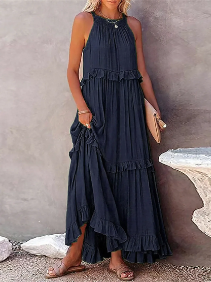 Mabel | Abito Maxi Ruffle Breeze