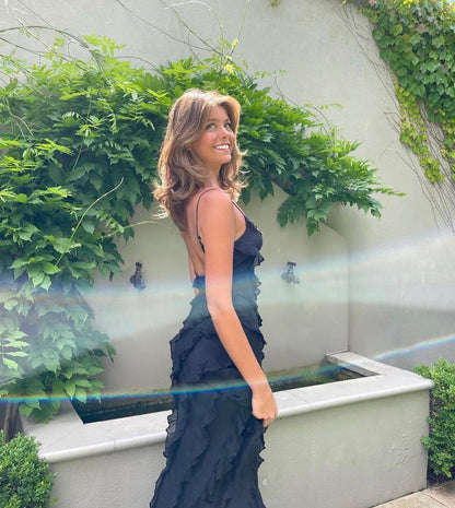 Zara - Abito maxi con volant