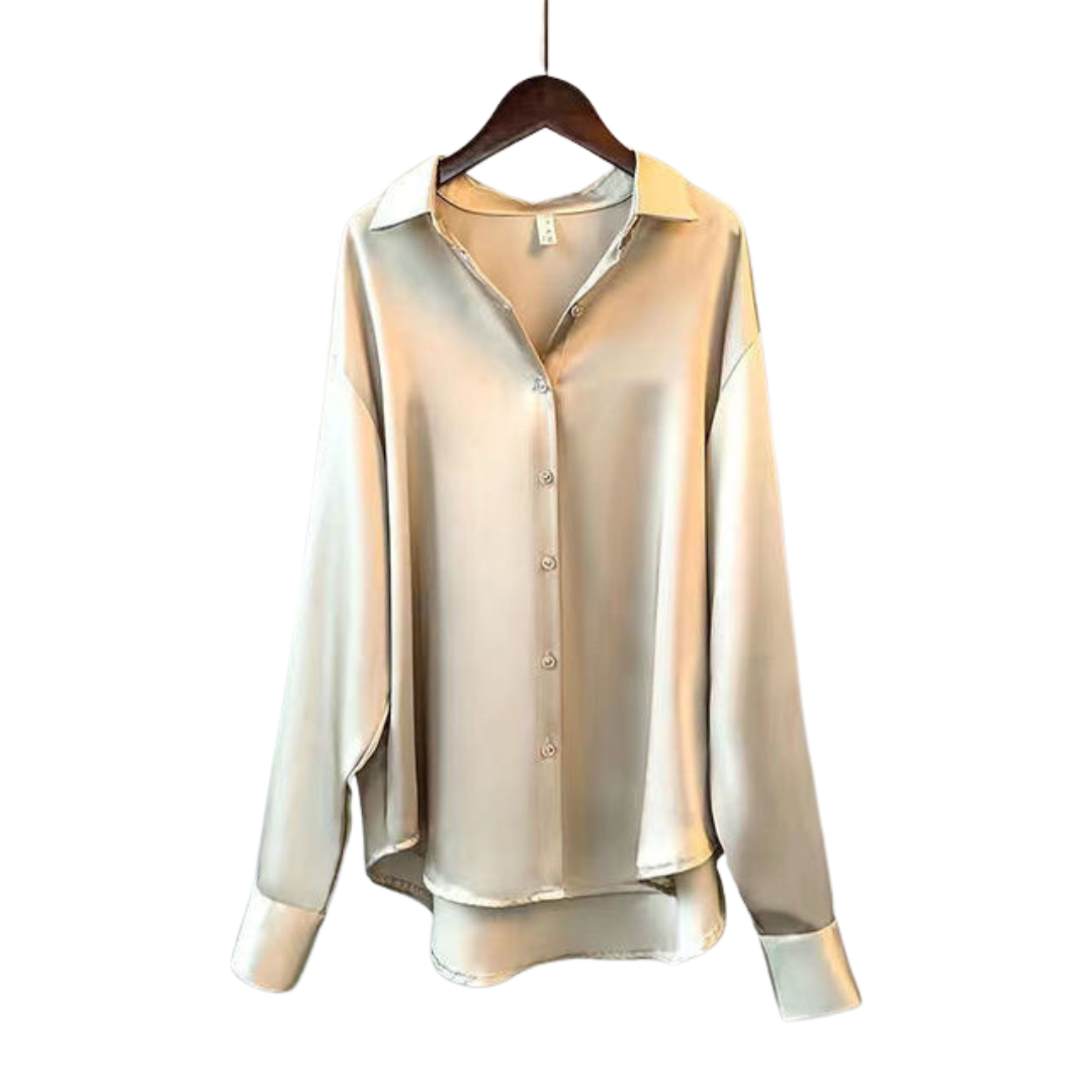 CAMICIA LARGA IN SATIN EDEN