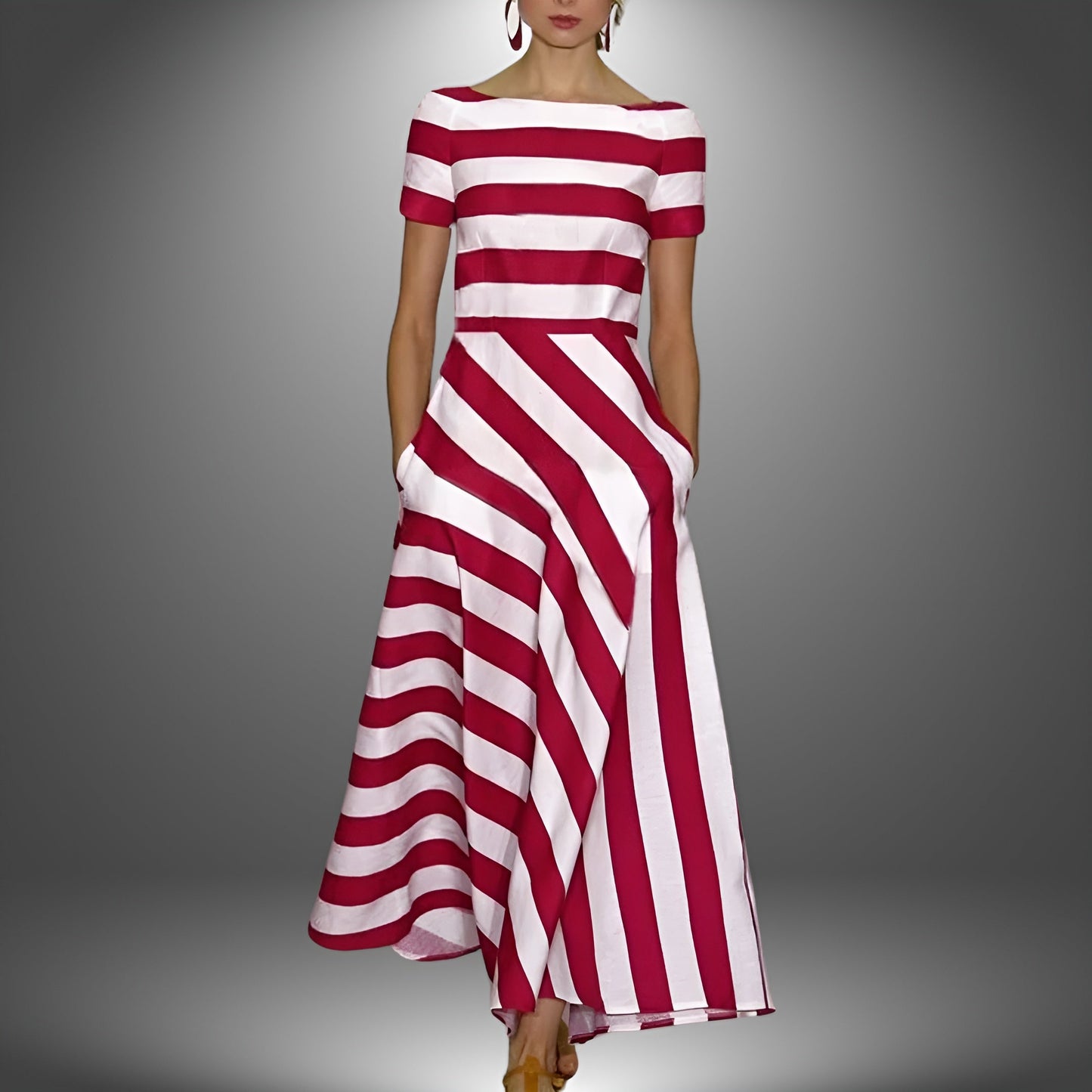 Abito lungo a Righe per Donne