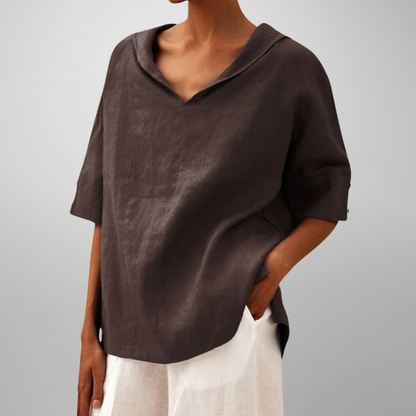 Molly – Top V-Neck con Collo Rilassato