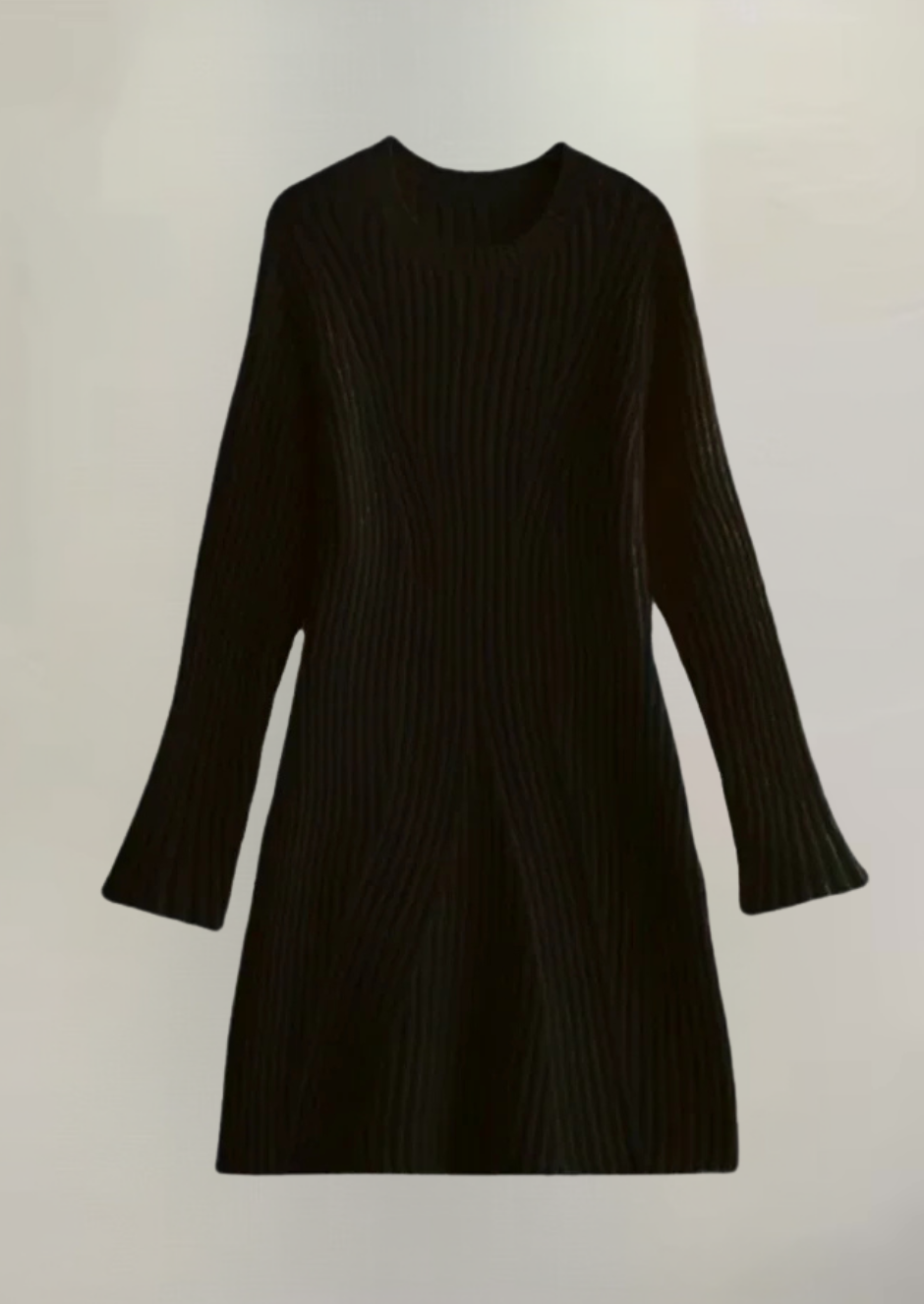 Faustine - Elegante Mini Abito di Maglia Acanalado