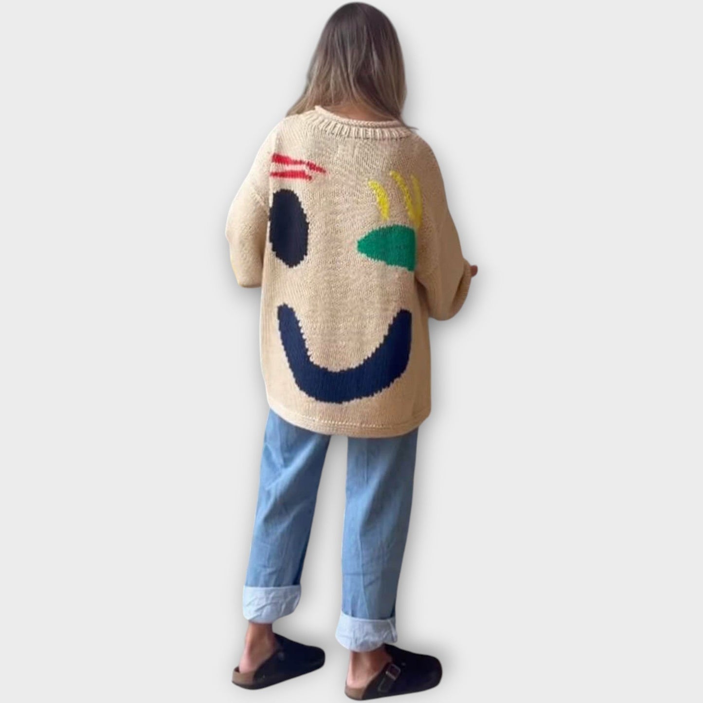 Maglione in maglia Abstracto Fatto a mano