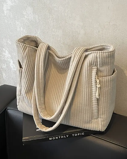 Tilda – Borsa a mano A coste con Dettaglio di Coulisse