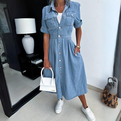TAYLOR – ABITO DI DENIM CON BOTTONI