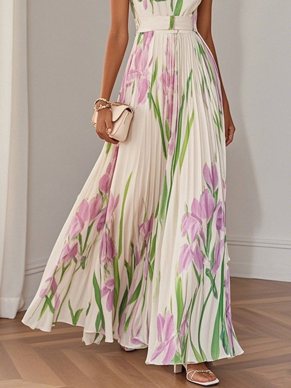 SERENA – ABITO MAXI DI ELEGANZA IN FLOR