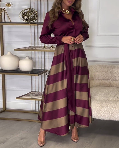 Ariana - Abito di Eleganza A righe