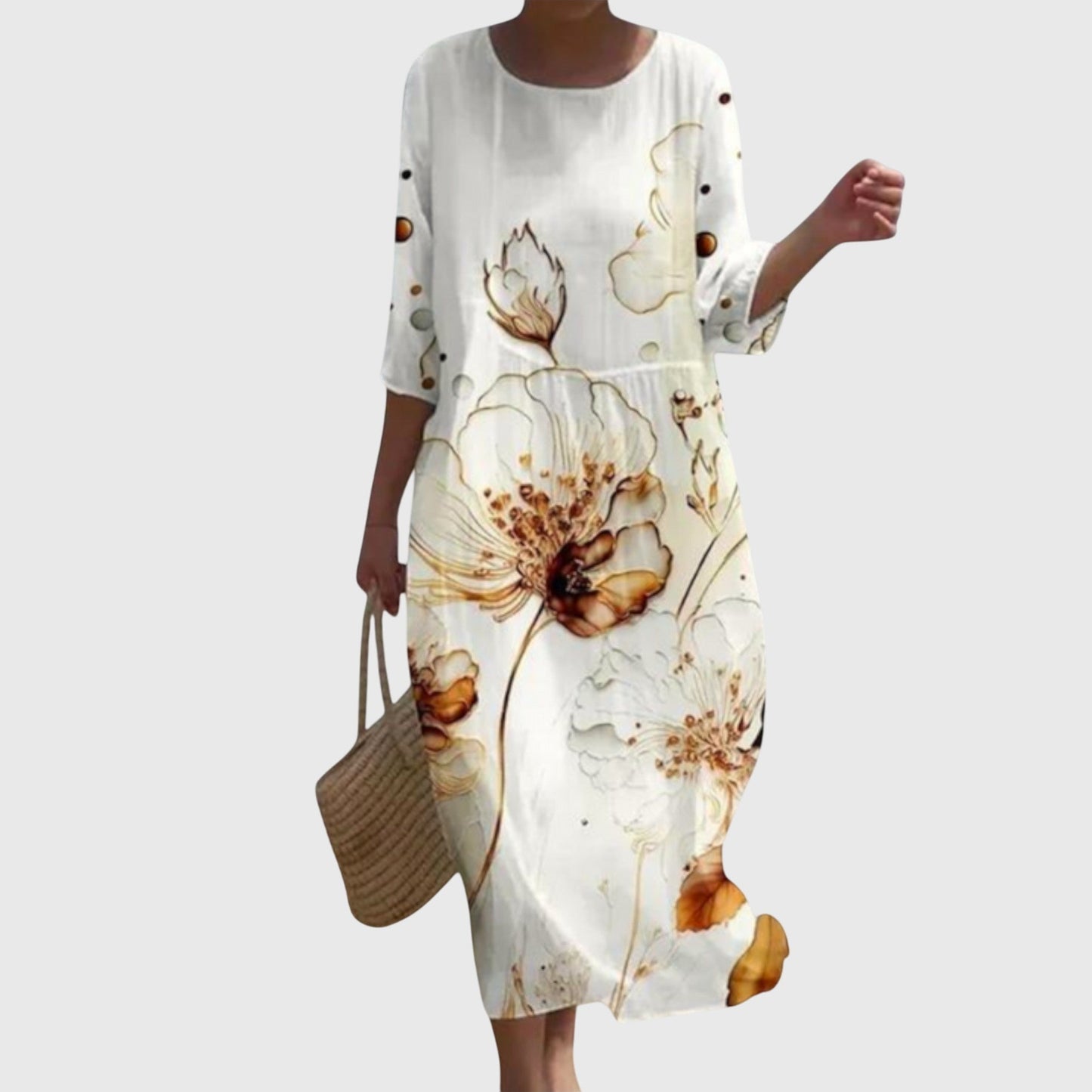 Hayley | Abito maxi Floreale Elegante