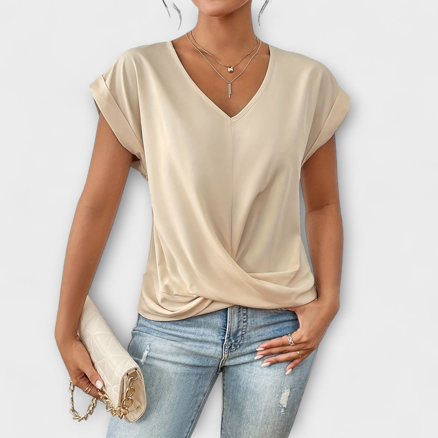 Carlinda | Top elegante con scollo a V