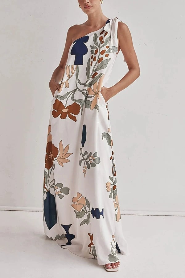 MILLIE – ABITO MAXI IMPRESO MONOSPALLA