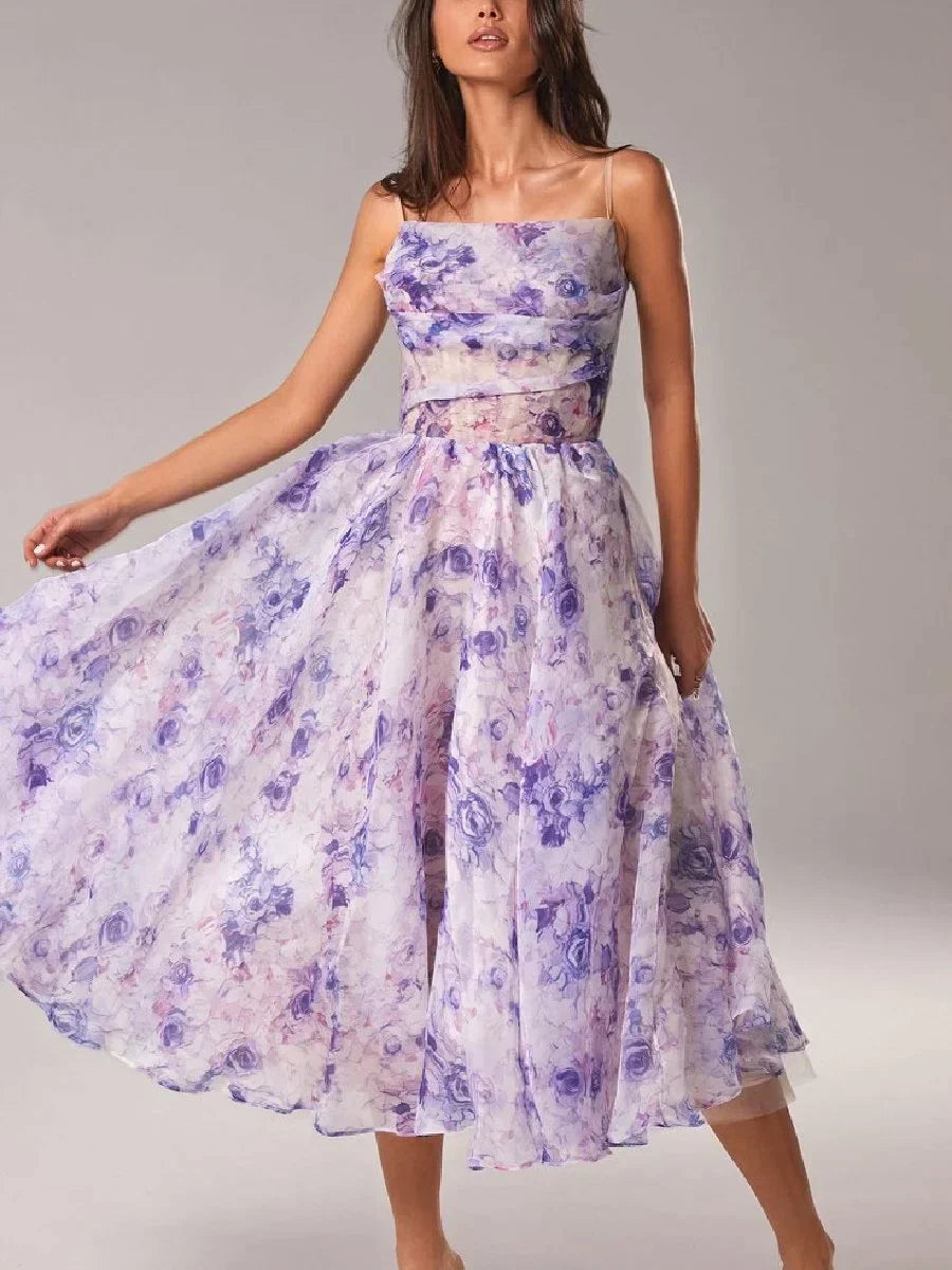 Emilia - Elegante Abito Senza maniche Stampato