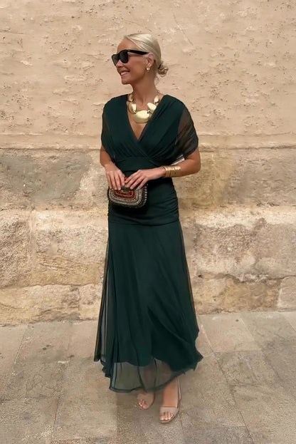 Louise | Abito maxi Elegante da festa con scollo a V