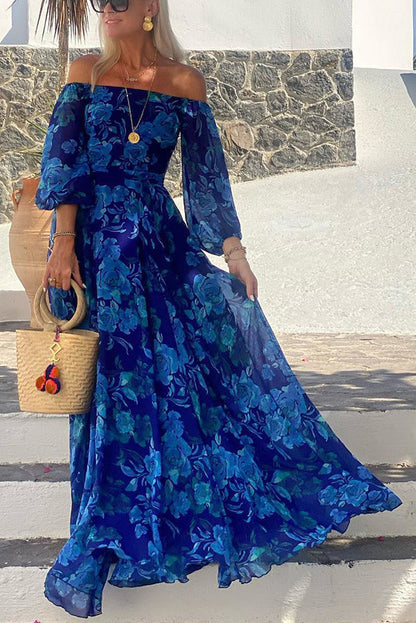 Calista | Abito maxi Floreale con Spalle scoperte