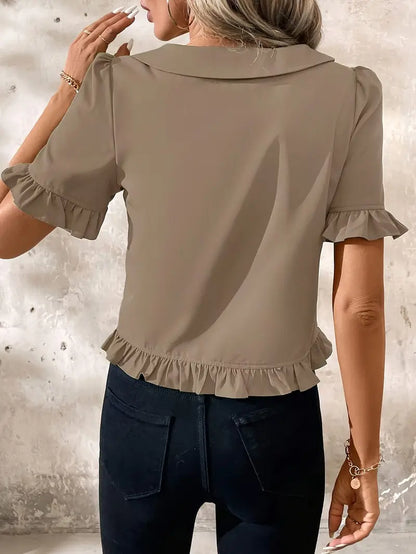 Foteini - Blusa elegante a maniche corte