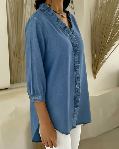 Elvari – Blusa elegante con dettagli di volant