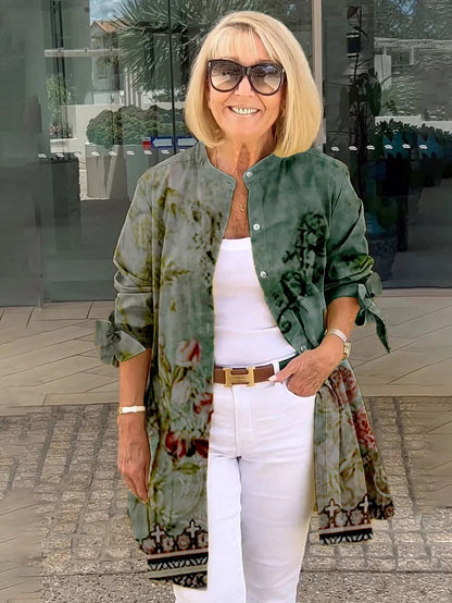 LINDA – CAMICIA BOTTONE FLOREALE ELEGANTE
