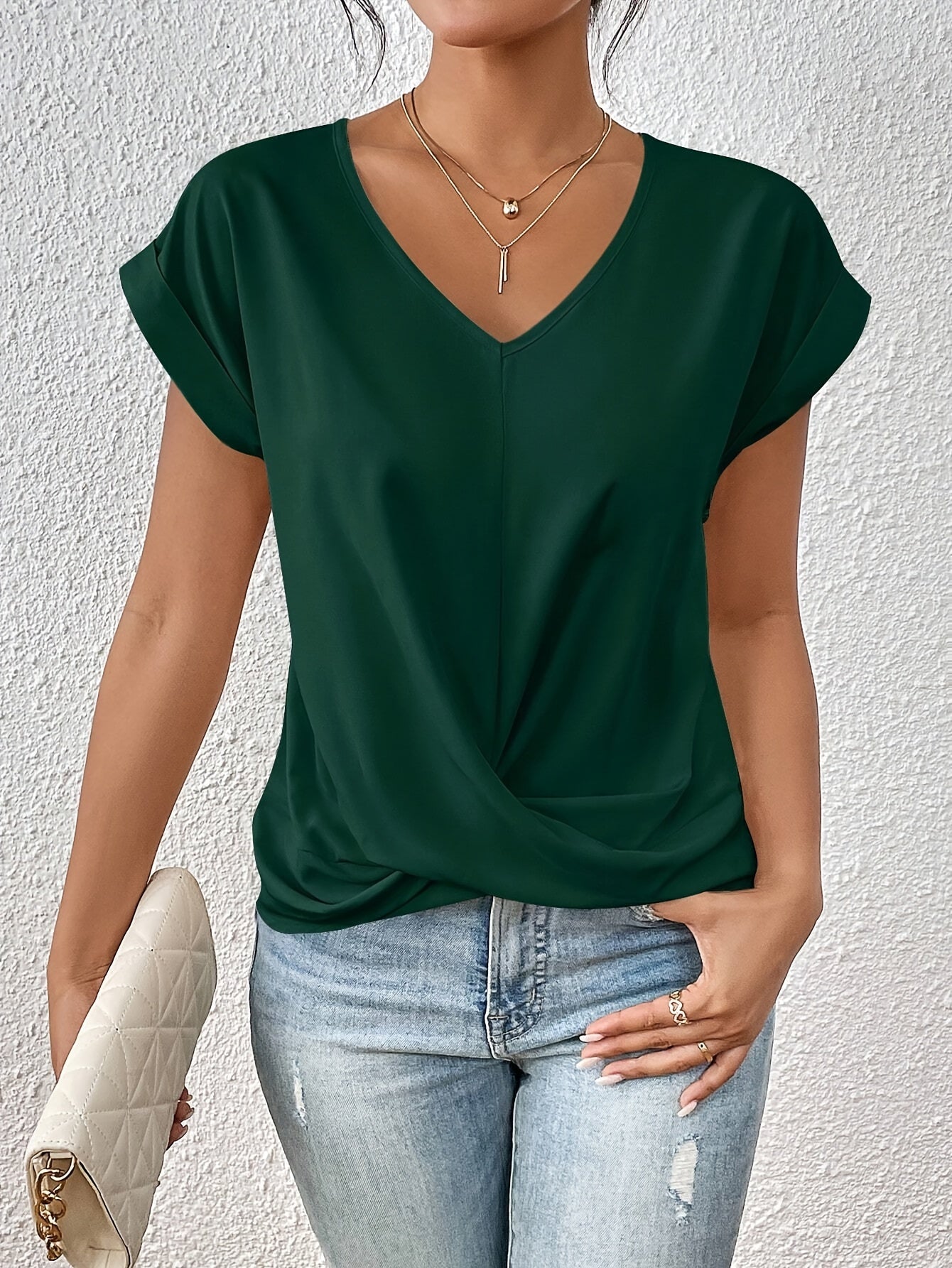 Sanne Maglietta Casual di collo a V