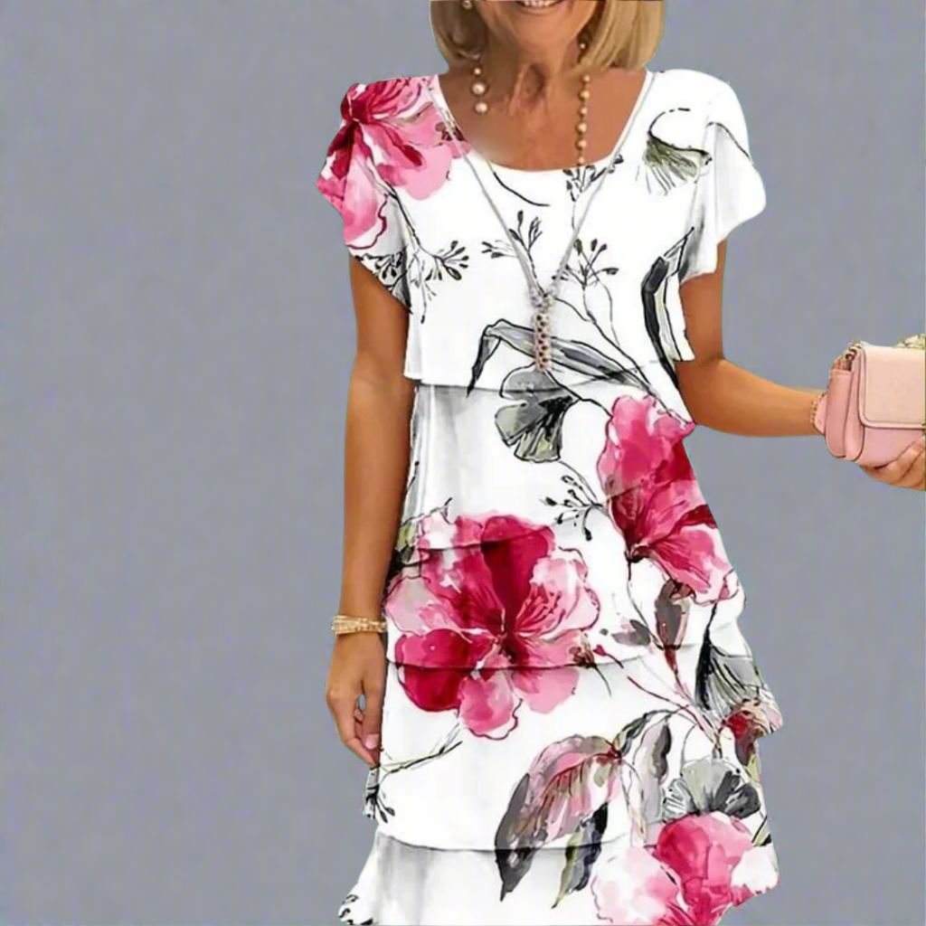Ismene | Abito Maxi Floreale Elegante con Grazia Aérea