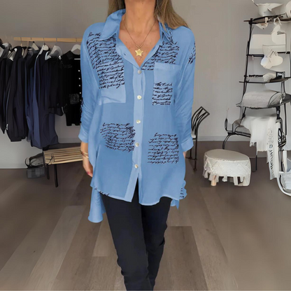Skylar – Camicia di bottoni manuscrita