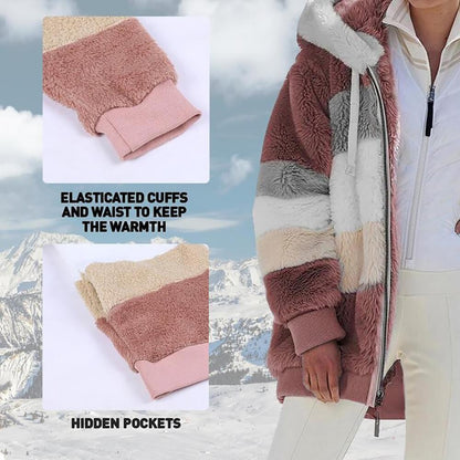 KAREN | Cappotto con cappuccio Oversize in pelliccia sintetica e Caldo