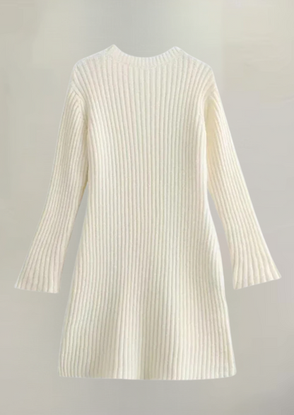 Faustine - Elegante Mini Abito di Maglia Acanalado
