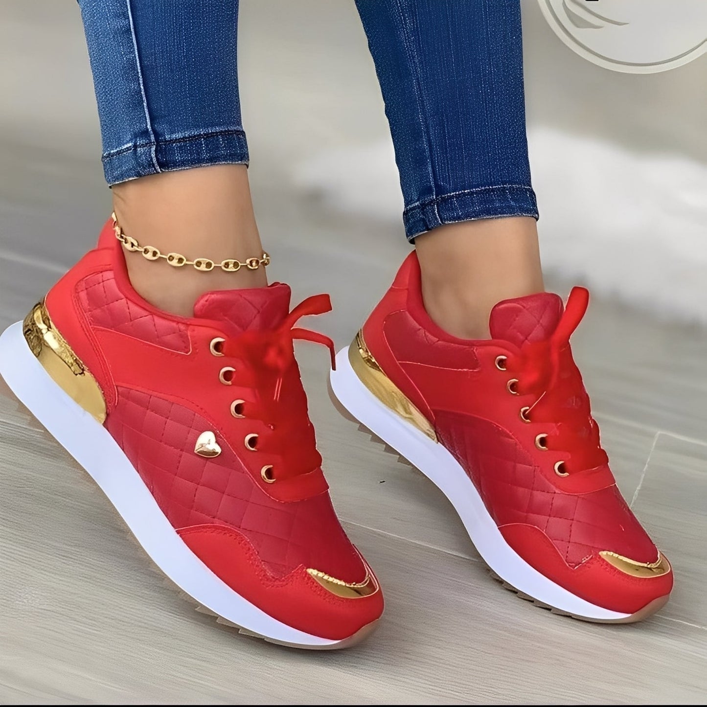 Agnès - Scarpe di lacci a cuadros da donna