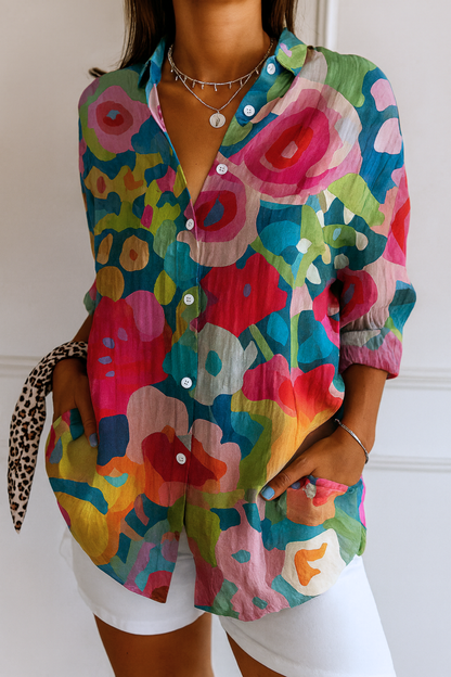 Astra | Blusa con Motivo Colorato