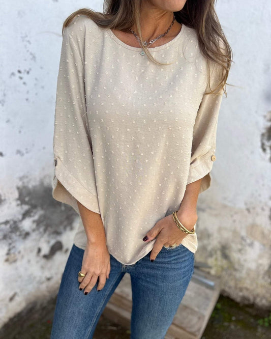 VARENA - Blusa di Chiffon Jacquard Chic