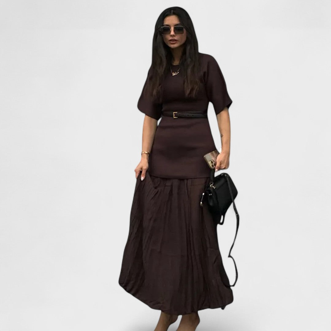 Andrea - Abito Maxi Plissettato