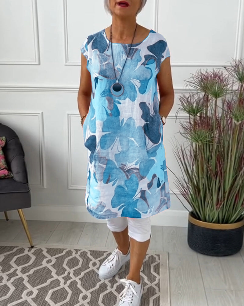 Abito floreale Ingrid - Eleganza Casual e Comfort Quotidiana
