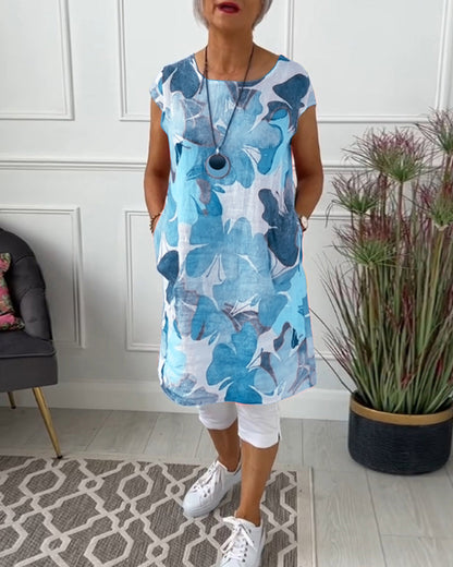 Abito floreale Ingrid - Eleganza Casual e Comfort Quotidiana