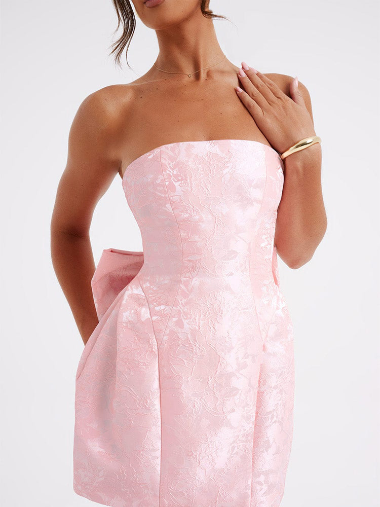 Abito mini Jacquard con Nudo Amelia