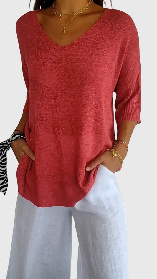 Cassandra™ | Top elegante di collo a V