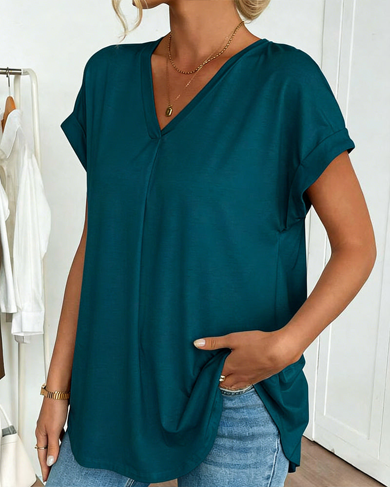 Maglietta a maniche corte con Design patchwork