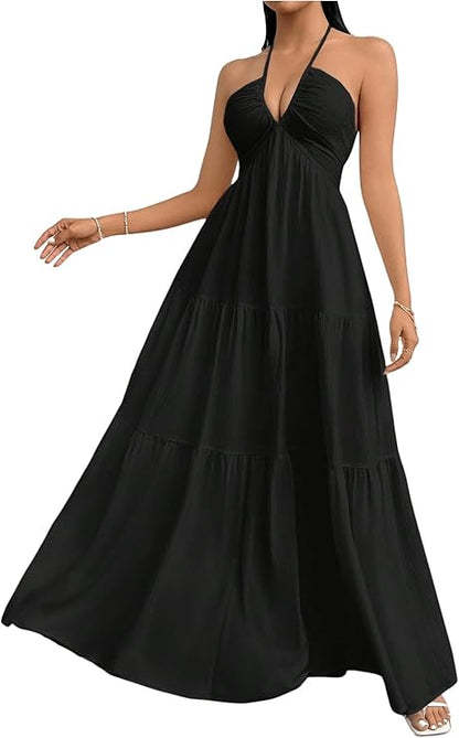 Abito maxi Fluido Elegante - Taglio Afinante e Confortevole