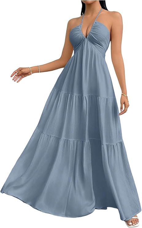 Abito maxi Fluido Elegante - Taglio Afinante e Confortevole
