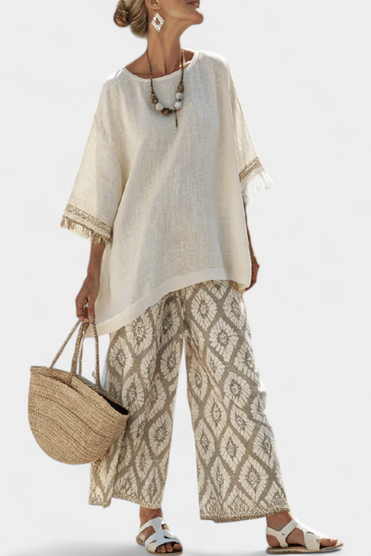 Alverra | Set Sofisticato di Top e Pantaloni Casual