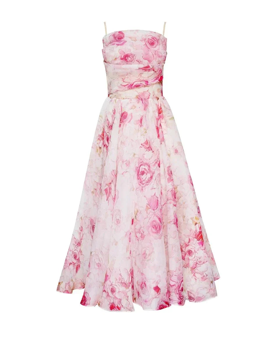 Emilia - Elegante Abito senza maniche Impreso