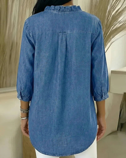 Elvari – Blusa elegante con dettagli di volant