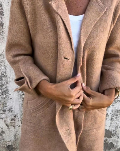MAILA - Cappotto lungo casual con revers