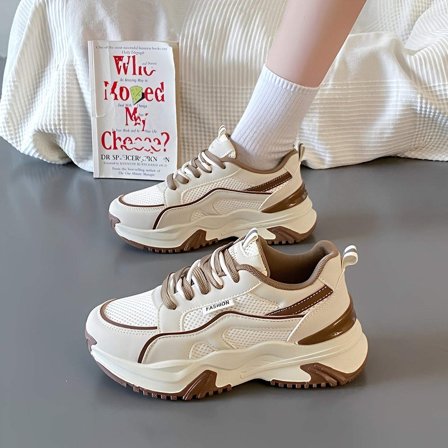 Rachel - Sneakers di red casual con tacco alto da donna