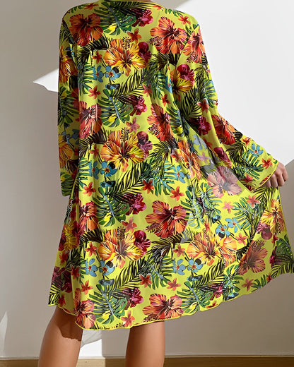 ALANI – SET DI BIKINI CON STAMPA TROPICAL E COPRICOSTUME