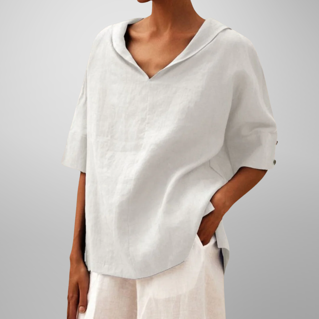 Molly – Top V-Neck con Collo Rilassato